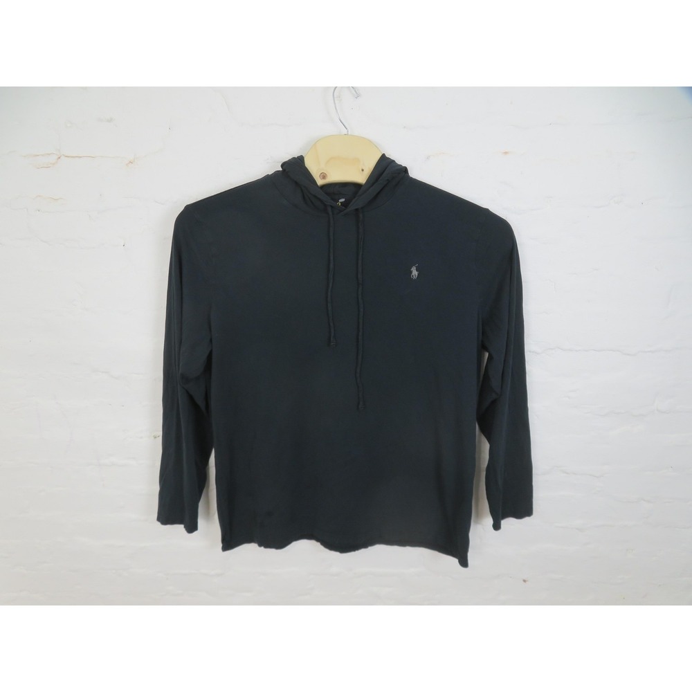 Polo Ralph Lauren Hoodie Mens XL Shirt Black Long Sleeve Lightweight Pullover